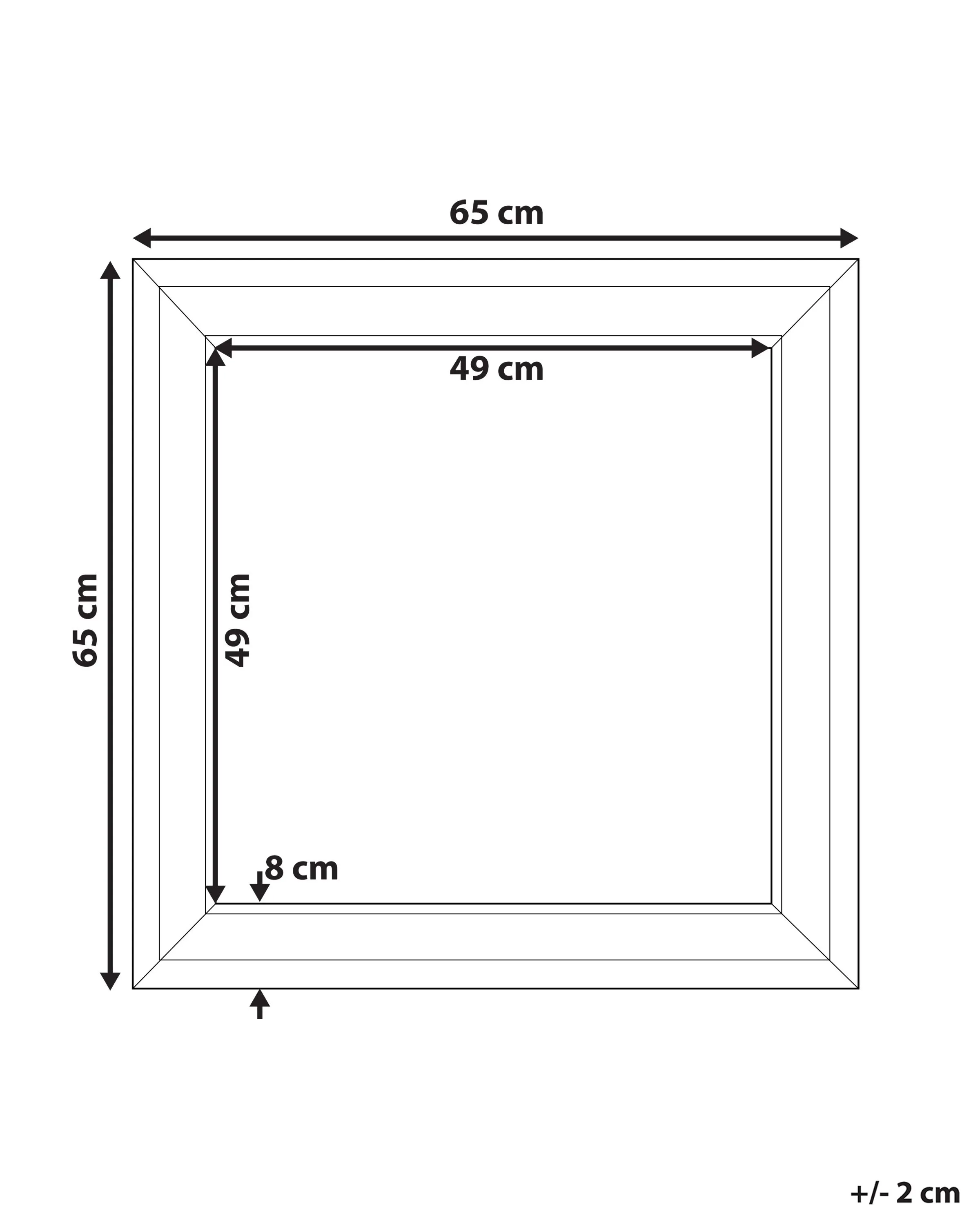 Wandspiegel CAVAN 65 cm 65 cm Metaal Zilver