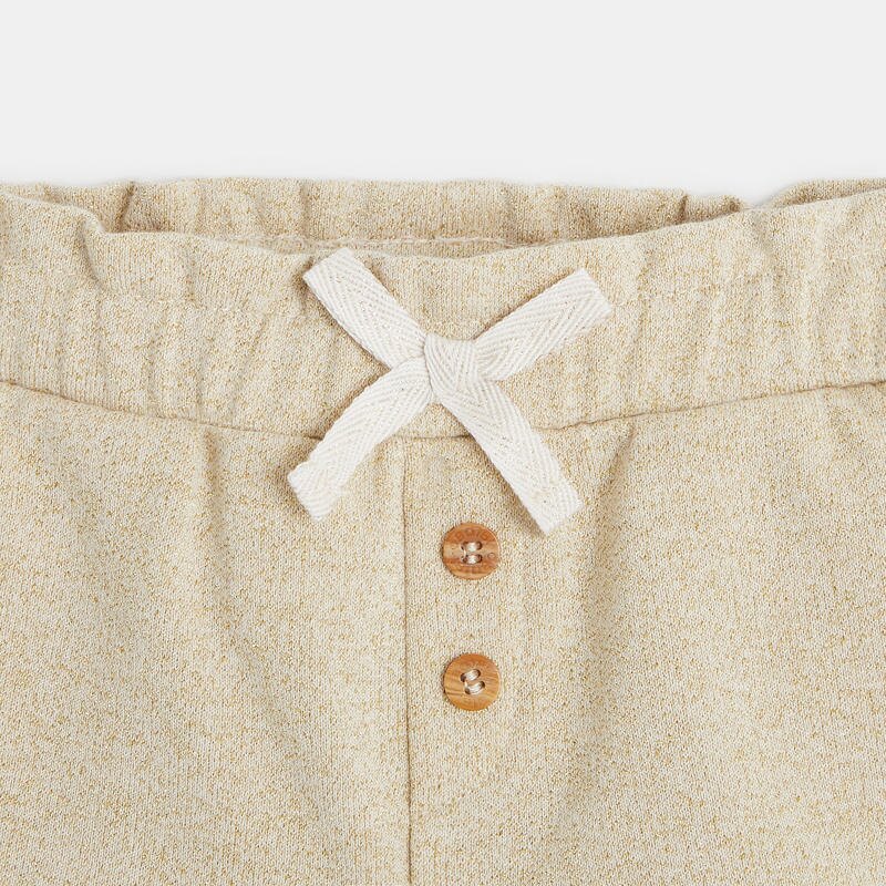 Short maille molletonnée irisée blanc bébé fille Blanc