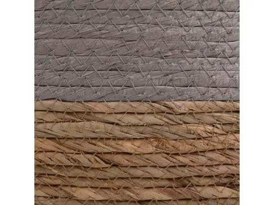 Panier gris en corde tressée 40x30x18h