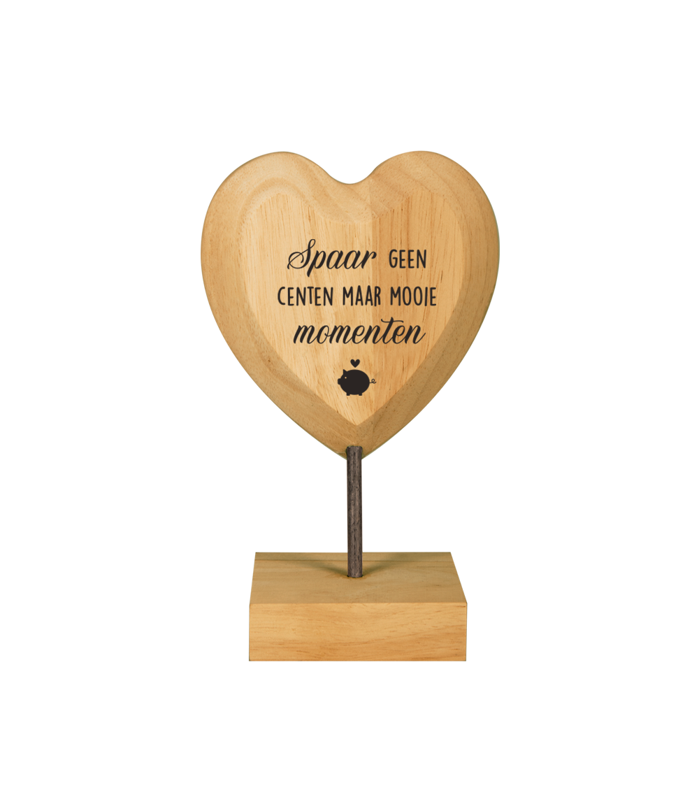 Houten Hart Spaar Geen Centen