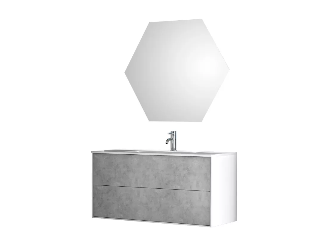 Ensemble de salle de bain 3 pièces IGEA ciment
