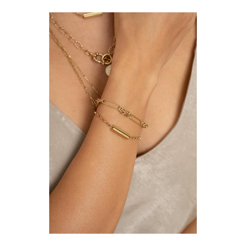 Bracelet en acier maille argentée, chaînette réglable