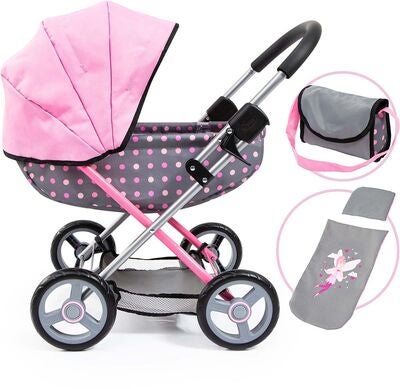 Bayer Design Dukkevogn Cosy, Grå/Rosa