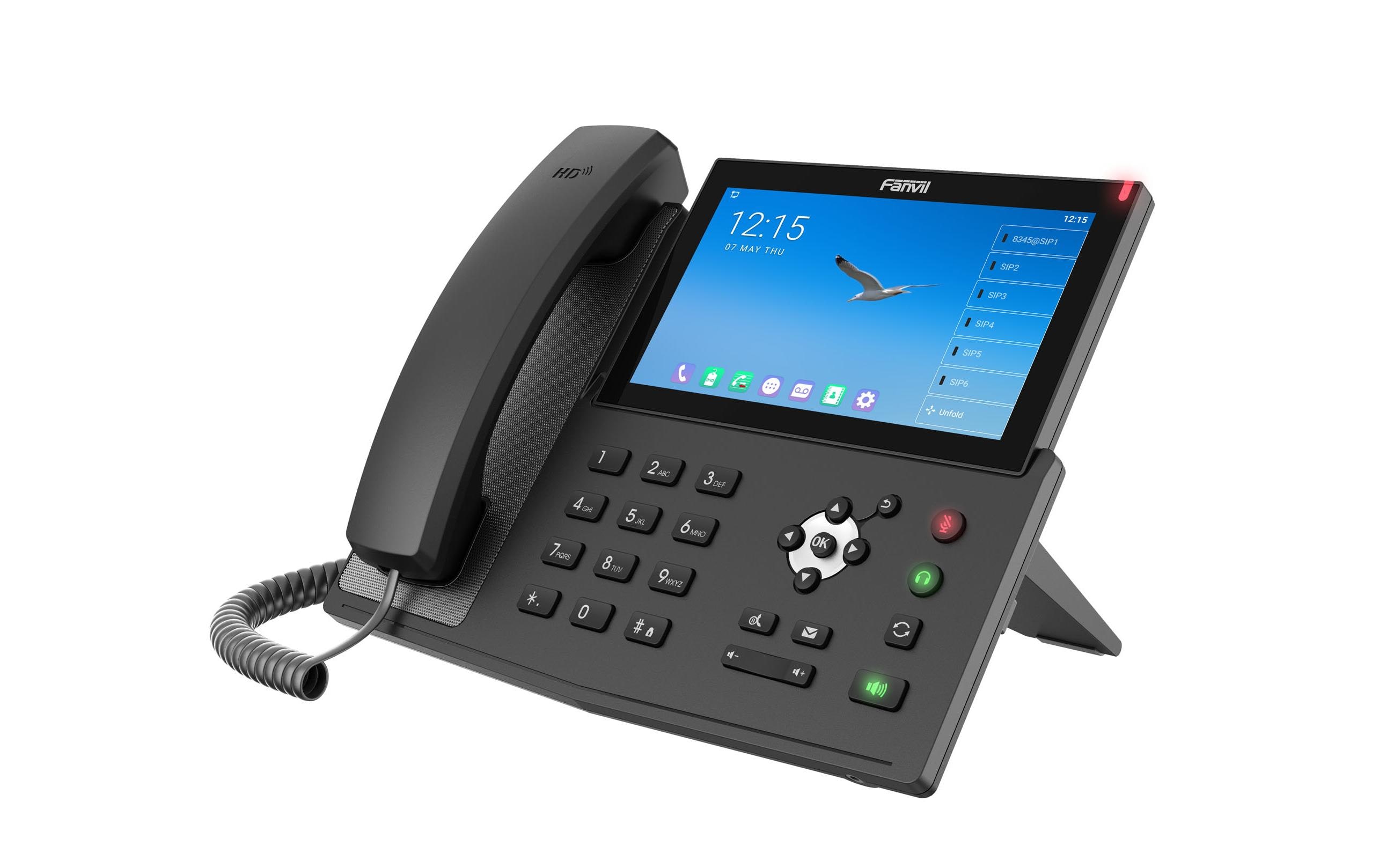 Tischtelefon X7A V2 Schwarz<br>Fanvil X7A V2 Android Touchscreen IP Telefon