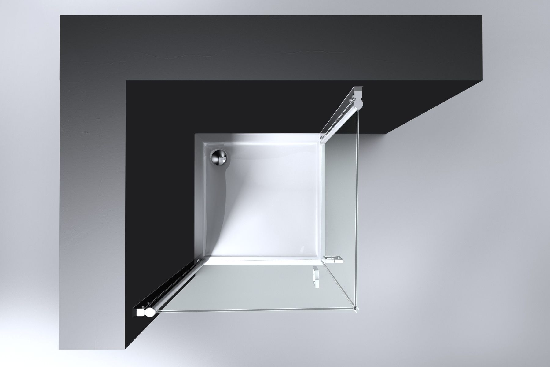 Best Design Arek vierkante douchecabine met 2 deuren 90x90cm anti-kalk