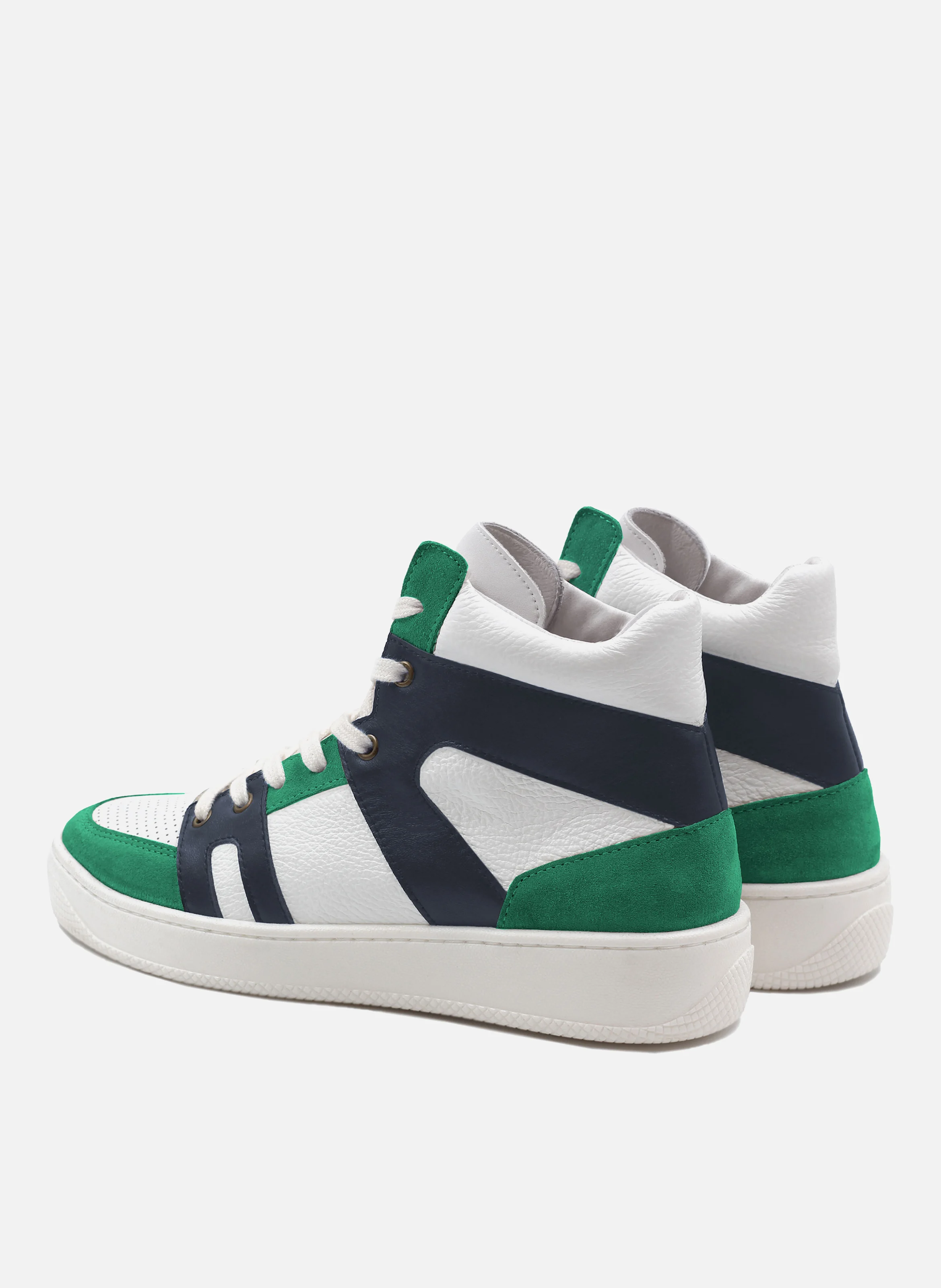 Baskets montantes cuir | Multicolore