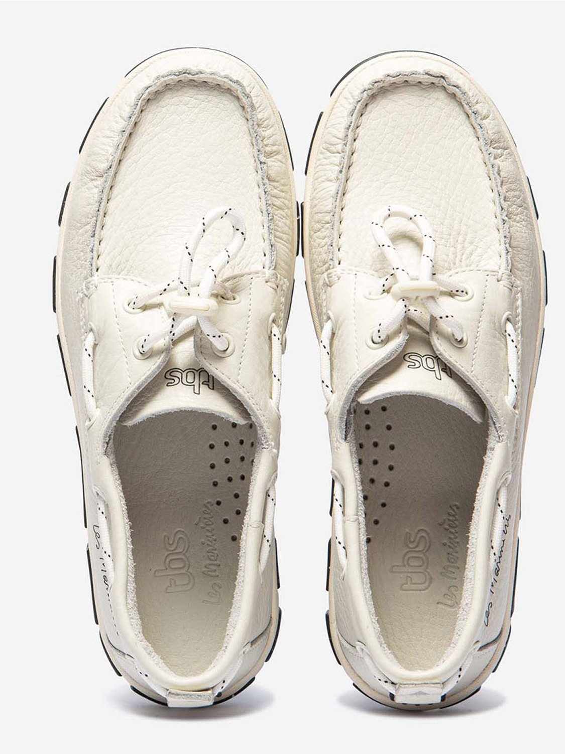 Chaussures Femme Esprit Bateau Cuir Blanc