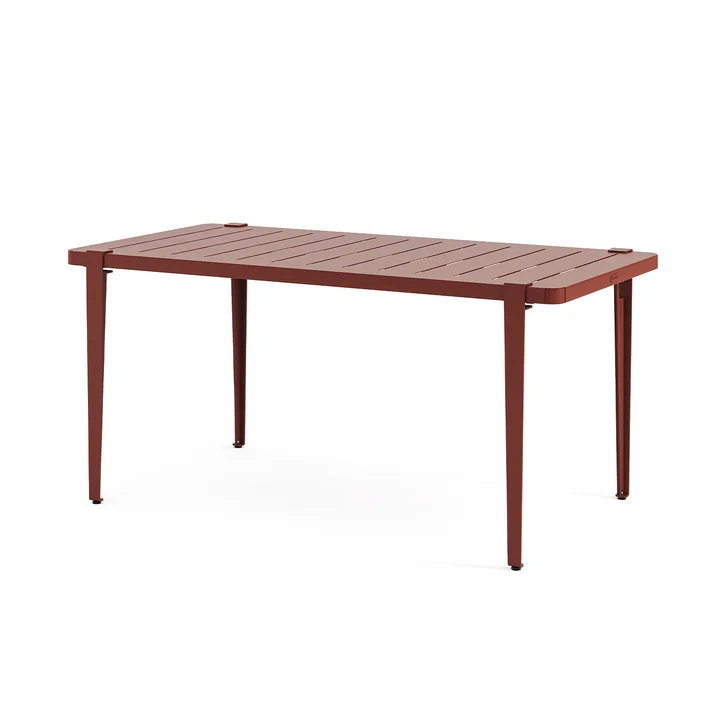 TipToe - Gartentisch MIDI Kollektion, 160 x 80 cm, brick red