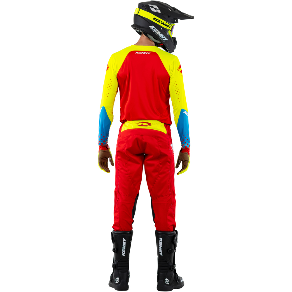 Kenny - Maillot Track Focus - 2023 Jaune fluo / Rouge / Bleu