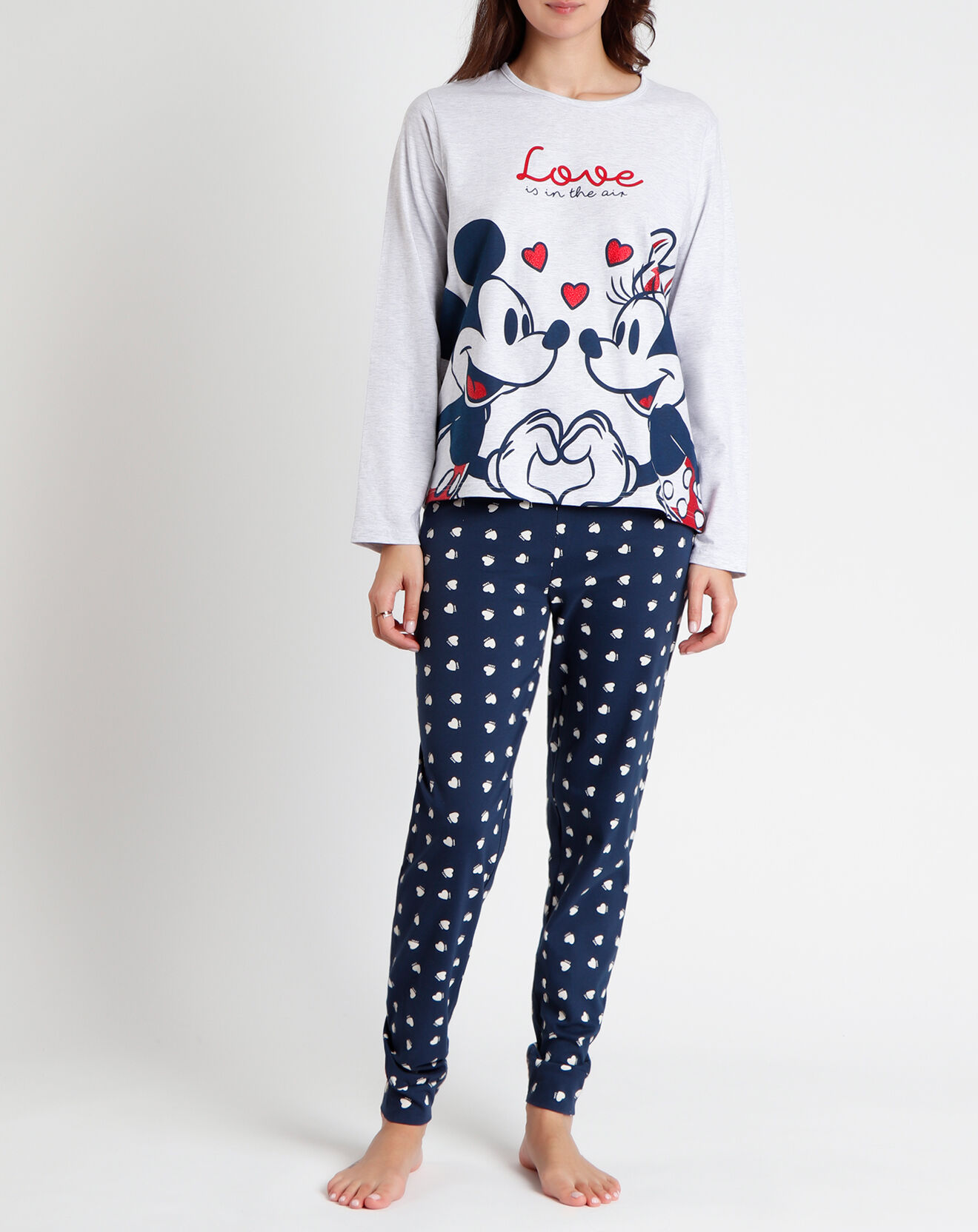 28 Pyjama Manches longues & Pantalon Xanthe blanc/bleu marine