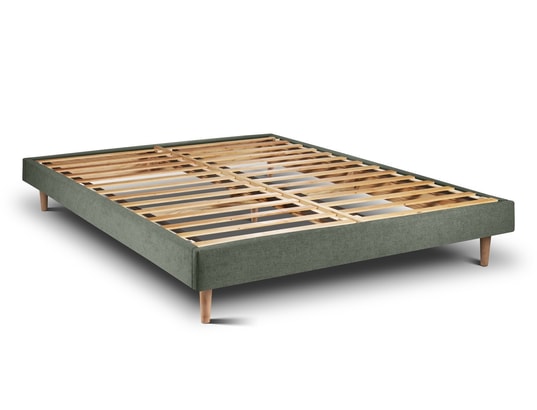 SOMMEIL DE PLOMB - Sommier 140 x 190 Sommier kit tissu vert 140x190 h29cm