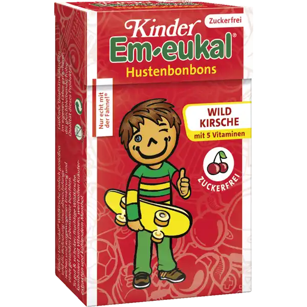 Wildkirsche-Hustenbonbons mit Süßungsmitteln und 5 Vitaminen