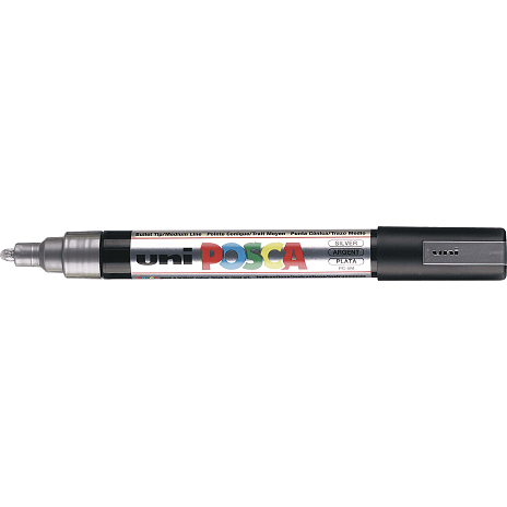 Posca PC5M vandbaseret tusch - sølv