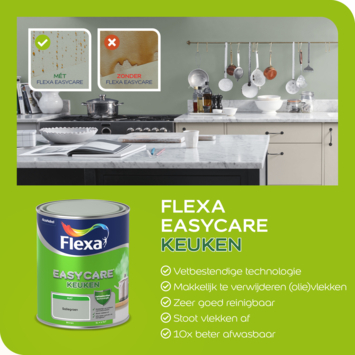 Flexa EasyCare muurverf keuken lichtgrijs mat 1 liter