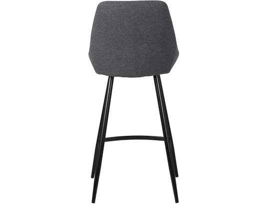 CONCEPT1 - Tabouret de bar Lot de 2 T. Bari gris fonce tissu (plan)