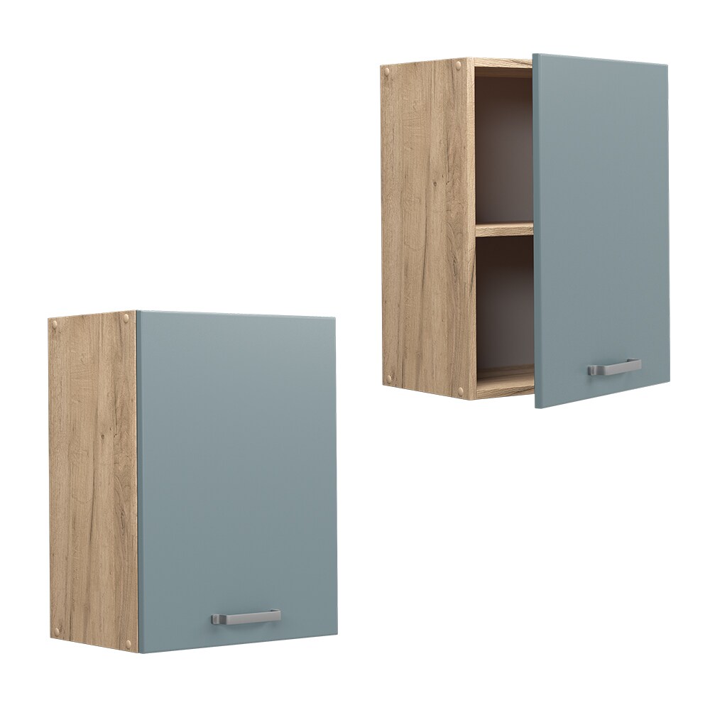 Vicco Hängeschrank Küchenschrank R-Line Solid Eiche Blau Grau 45 cm modern