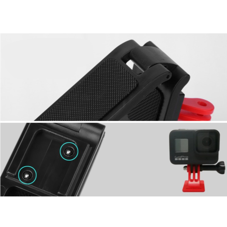 GoPro / DJI / Insta360 Schultergurt Adapter Clip Halterung - Schwarz