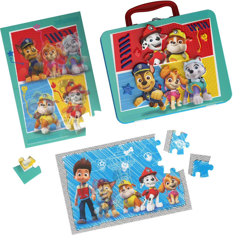 PAT'PATROUILLE - PUZZLE 48 PIECES AVEC GRANDE VALISETTE METAL