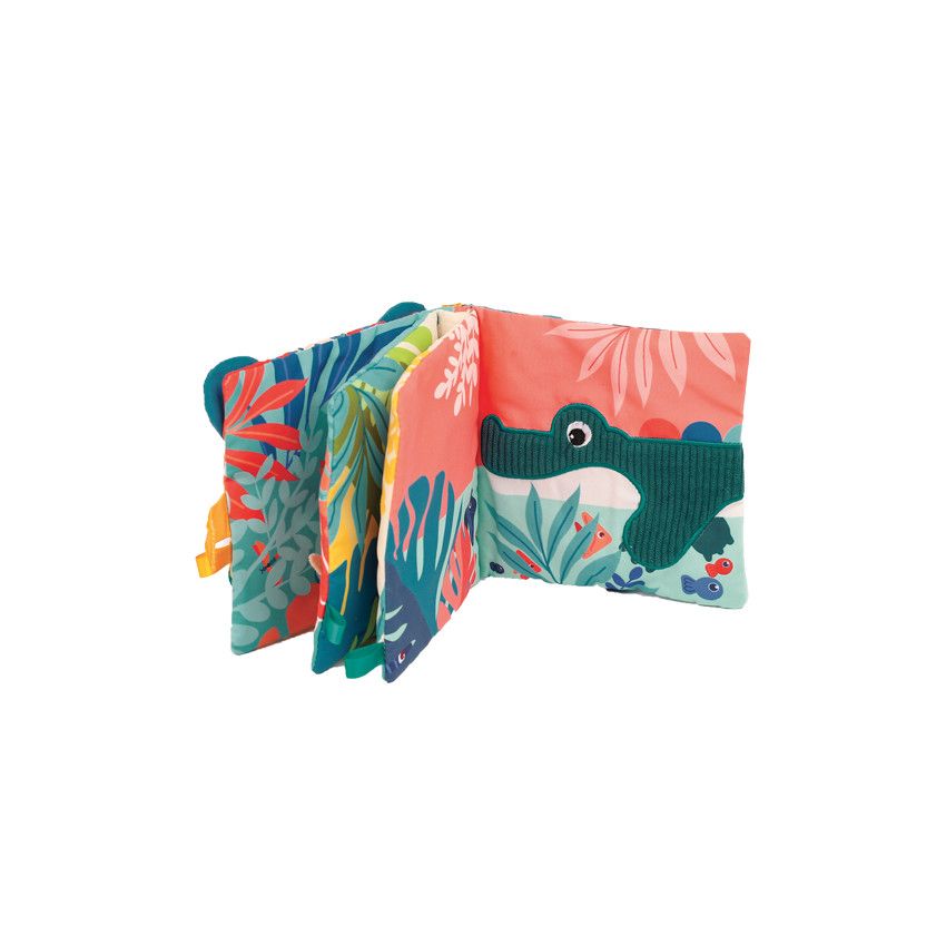 Livre d'éveil en tissu - Jungle - Ecru