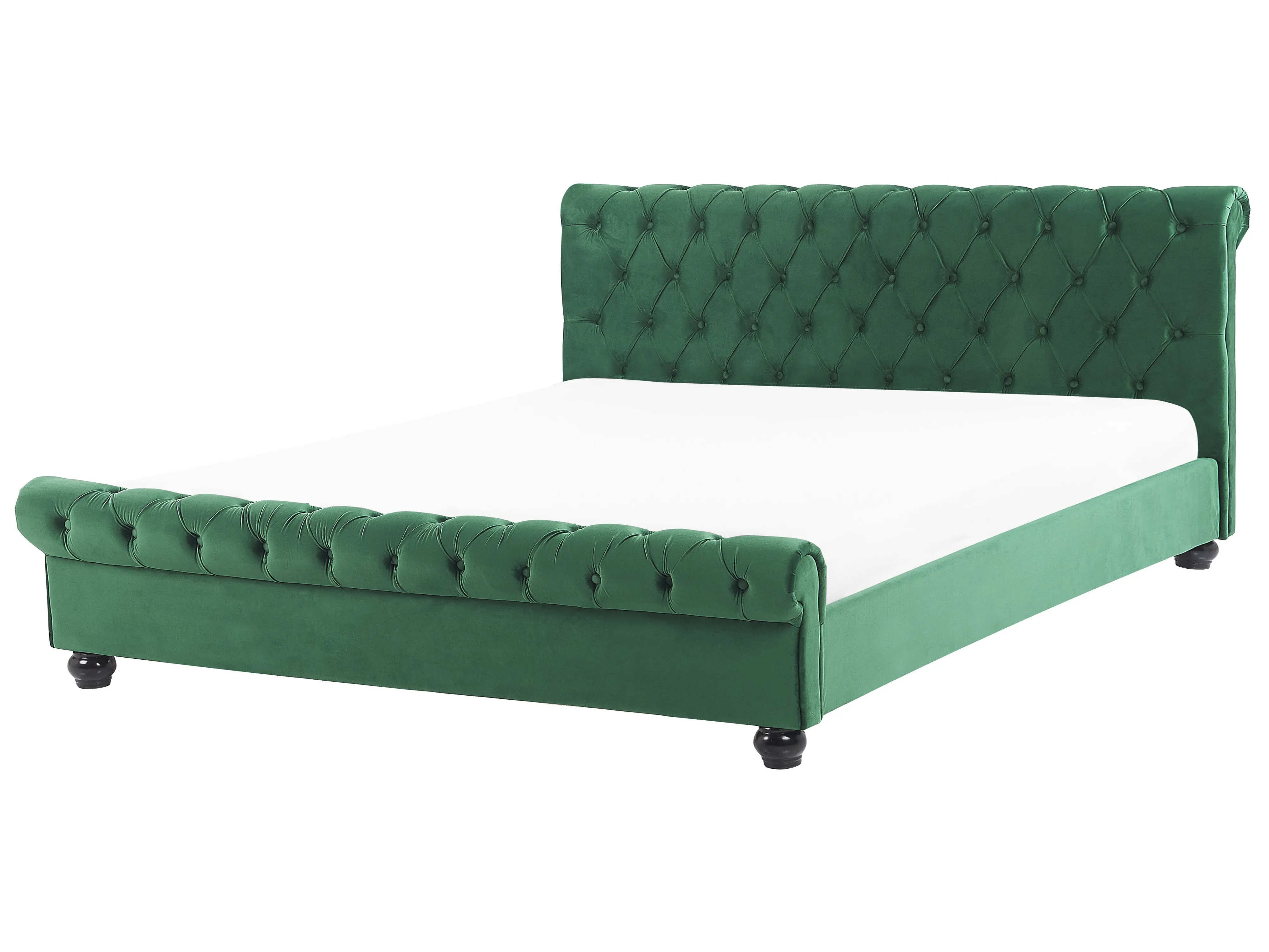 Waterbed Fluweel AVALLON 180 x 200 cm Smaragdgroen