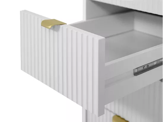 Bureau Comfivo Larmire 100, Avec tiroirs, Nombre de tiroirs: 5, 76x120x55cm, Blanc