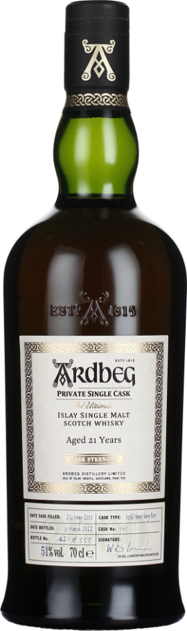 ARDBEG 21 YEARS 2000 SINGLE CASK 70CL