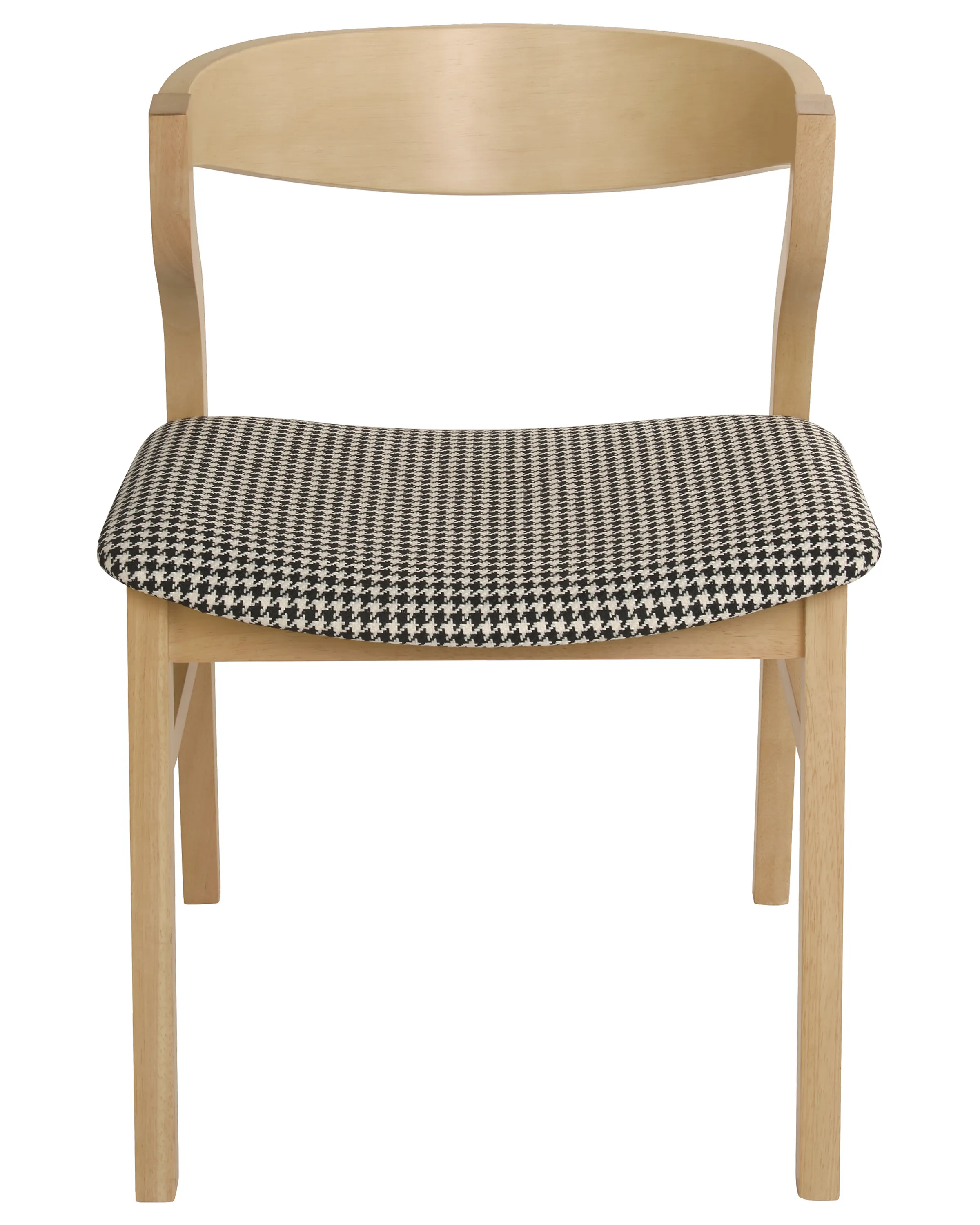 Set van 2 eetkamerstoelen MAROA Hout Zwart/wit