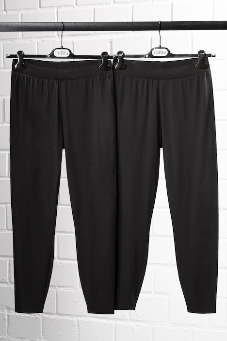 Leggings Doppelpack, schmal, High Waist, Elastikbund