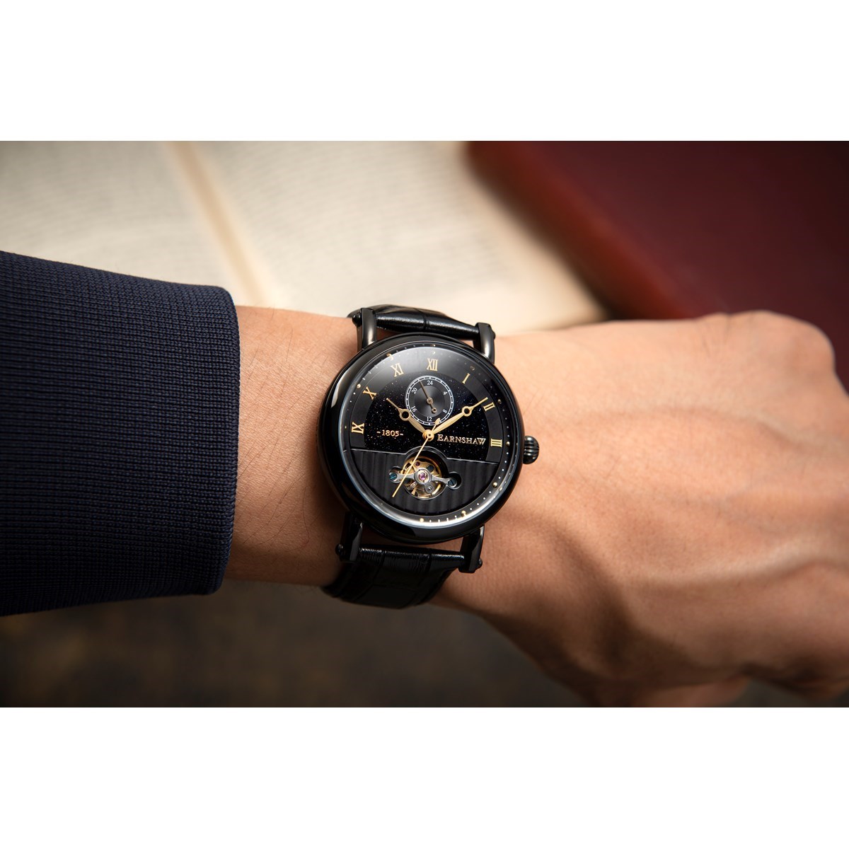 Montre automatique cuir EARNSHAW Maskelyne