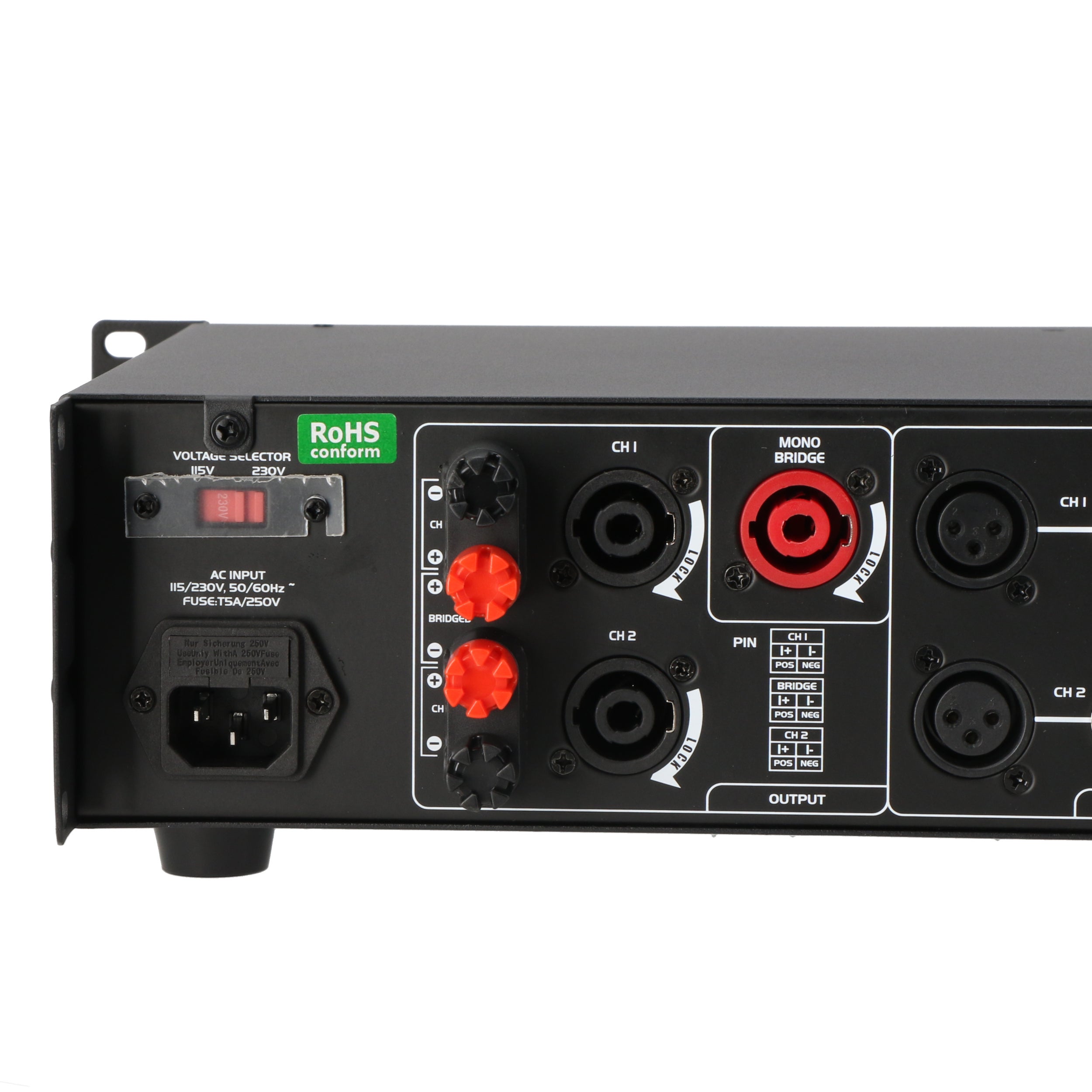 Devine MX-200 2-kanaals PA-eindversterker 2x 100W @ 8 Ohm