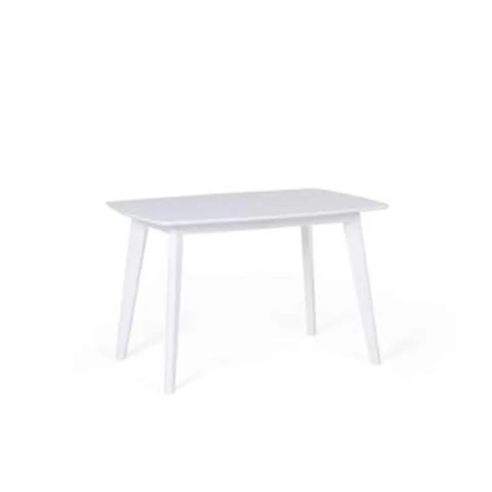 SANFORD - Uitschuifbare eettafel - Wit - 80 x 120/160 cm - MDF