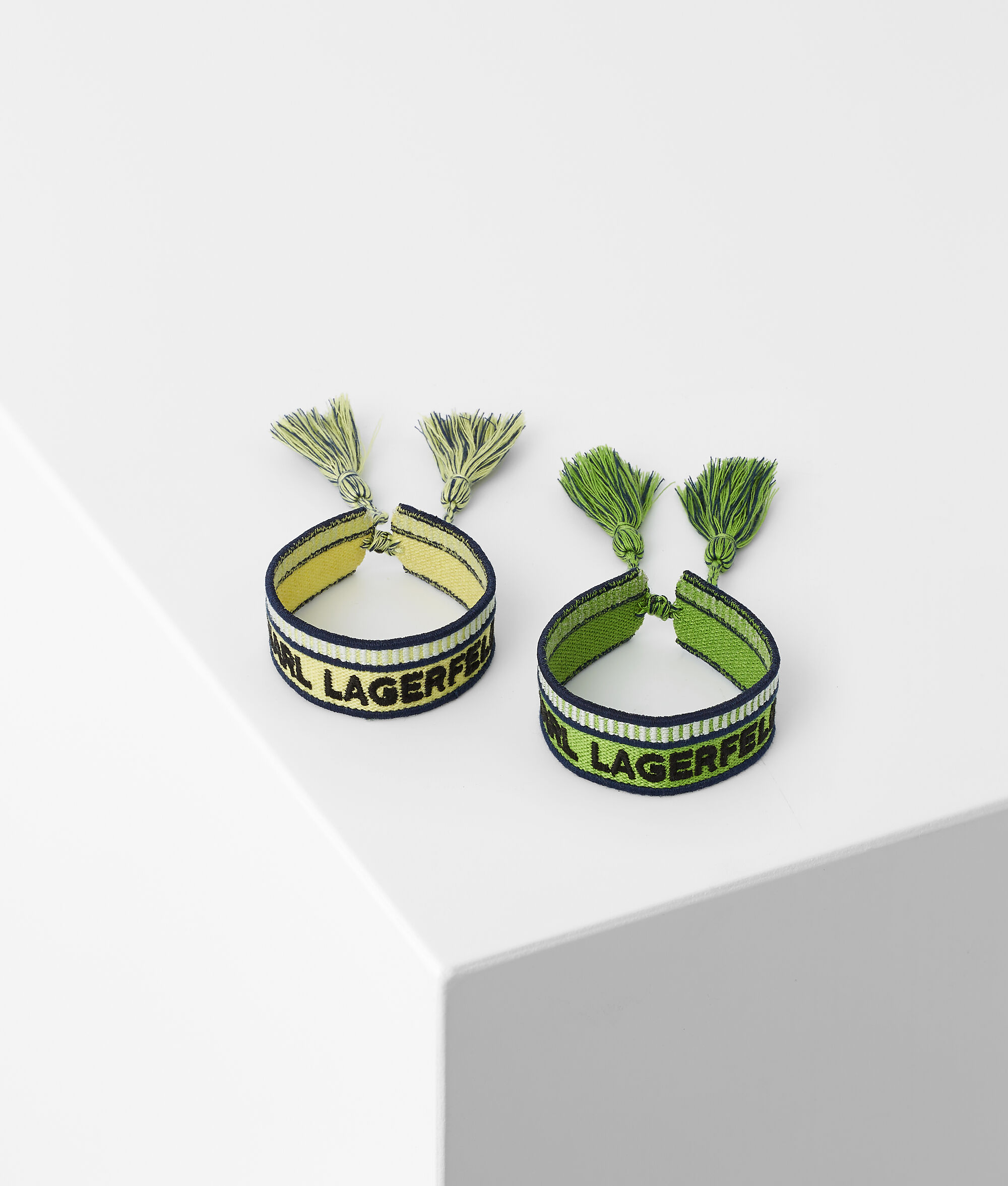 LOT DE DEUX BRACELETS K/WOVEN – JAUNE/VERT