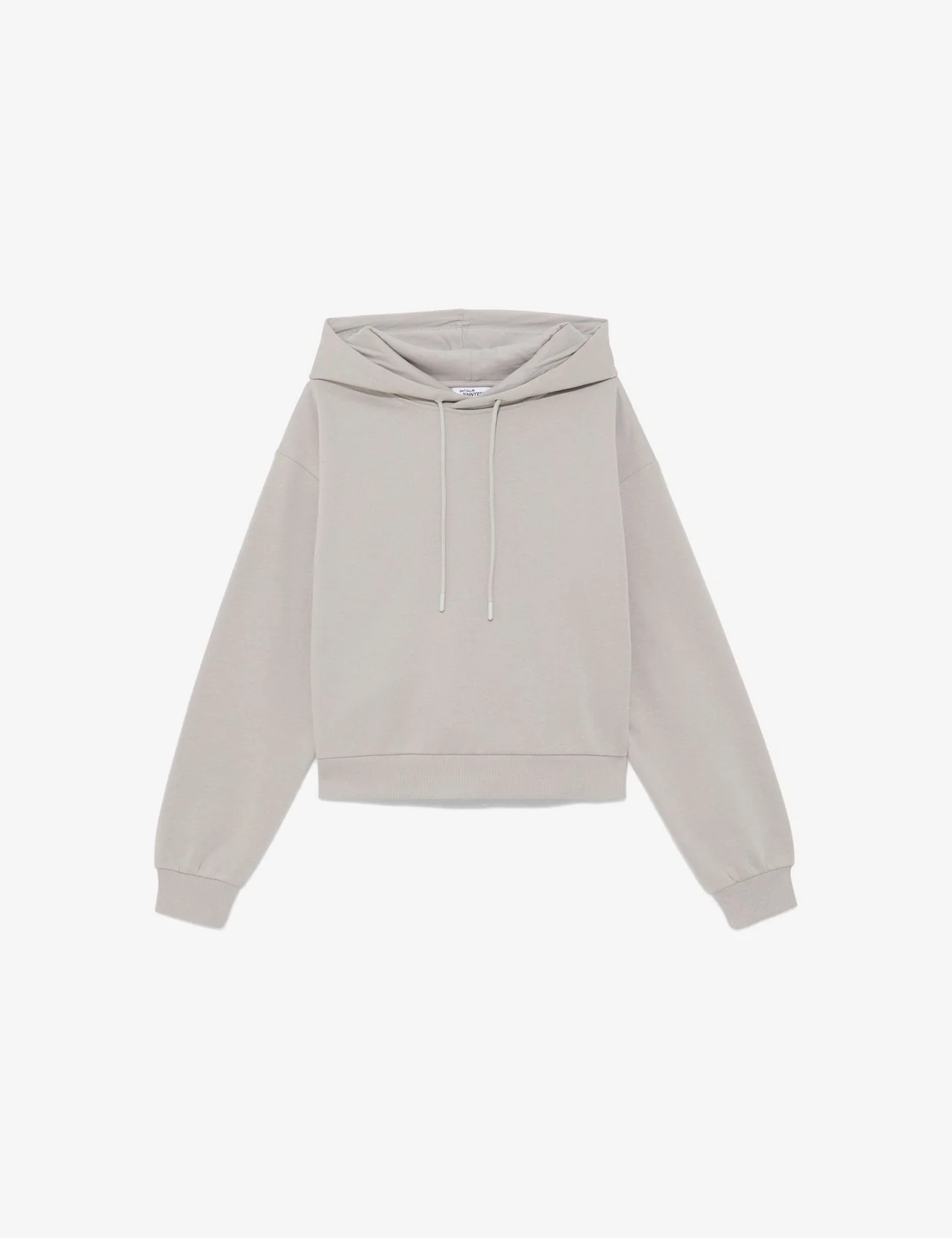 Sweatshirt court à capuche gris clair