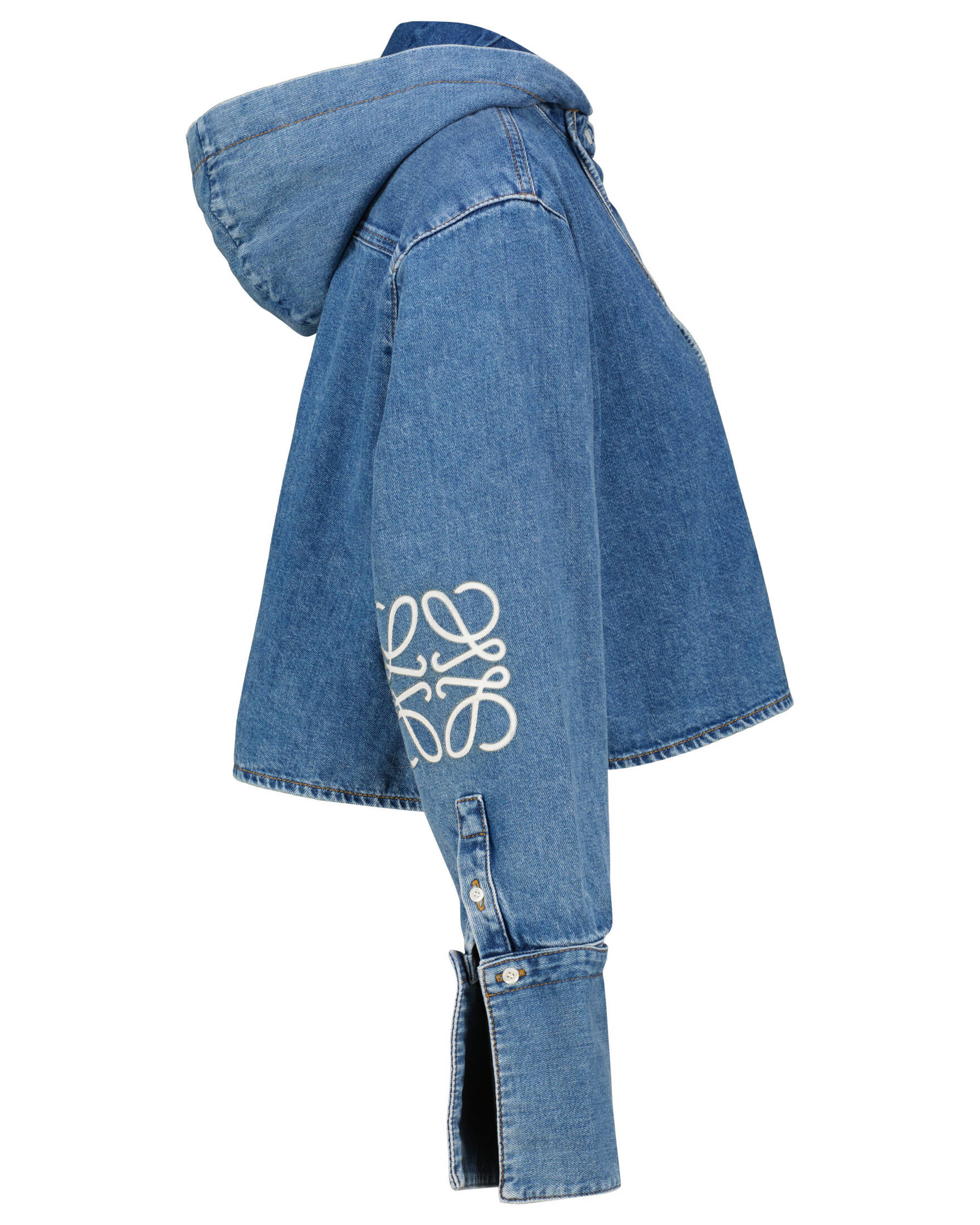 Loewe| Damen Jeansbluse mit Kapuze