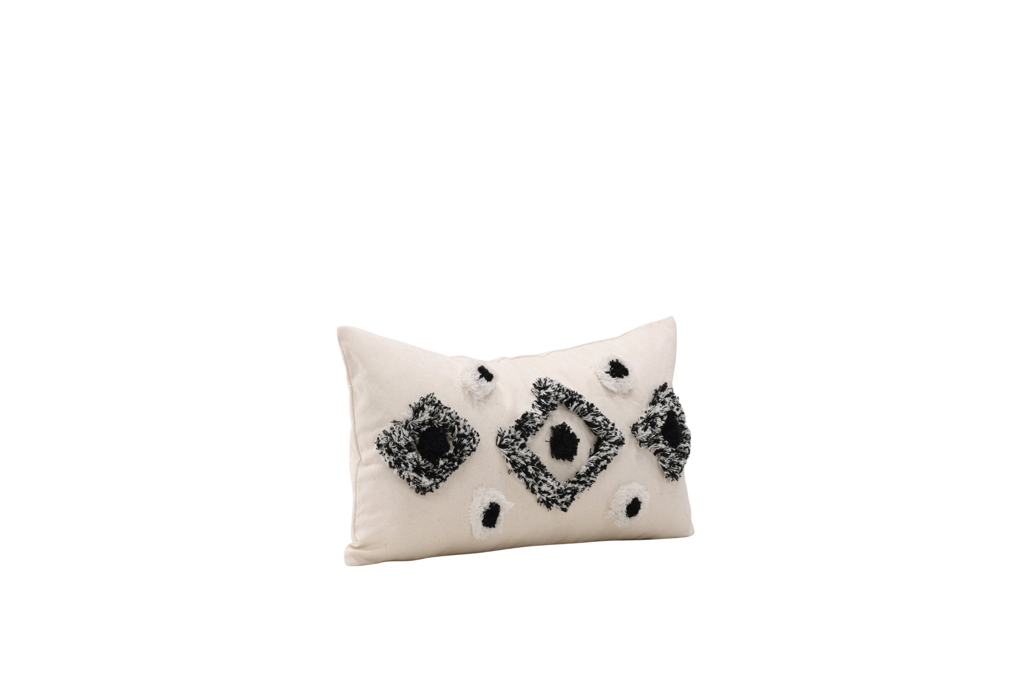 Nuta Kussenhoes 30x50cm - Zwart/wit