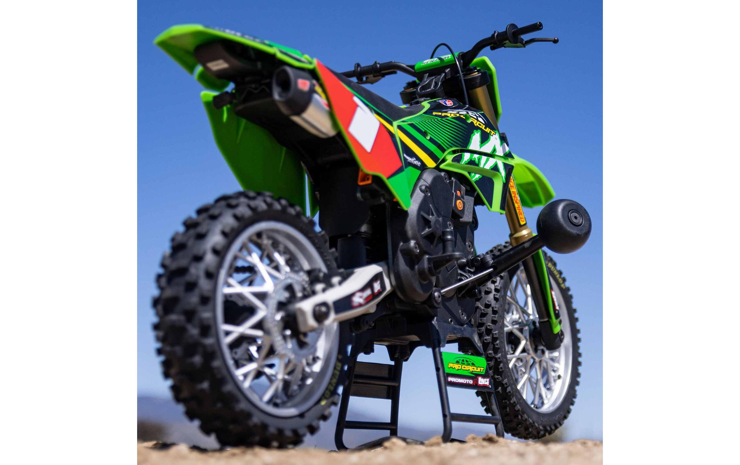 Motorrad Promoto MX Grün, RTR, 1:4<br>Leistungsstarkes RC Motocross Bike
