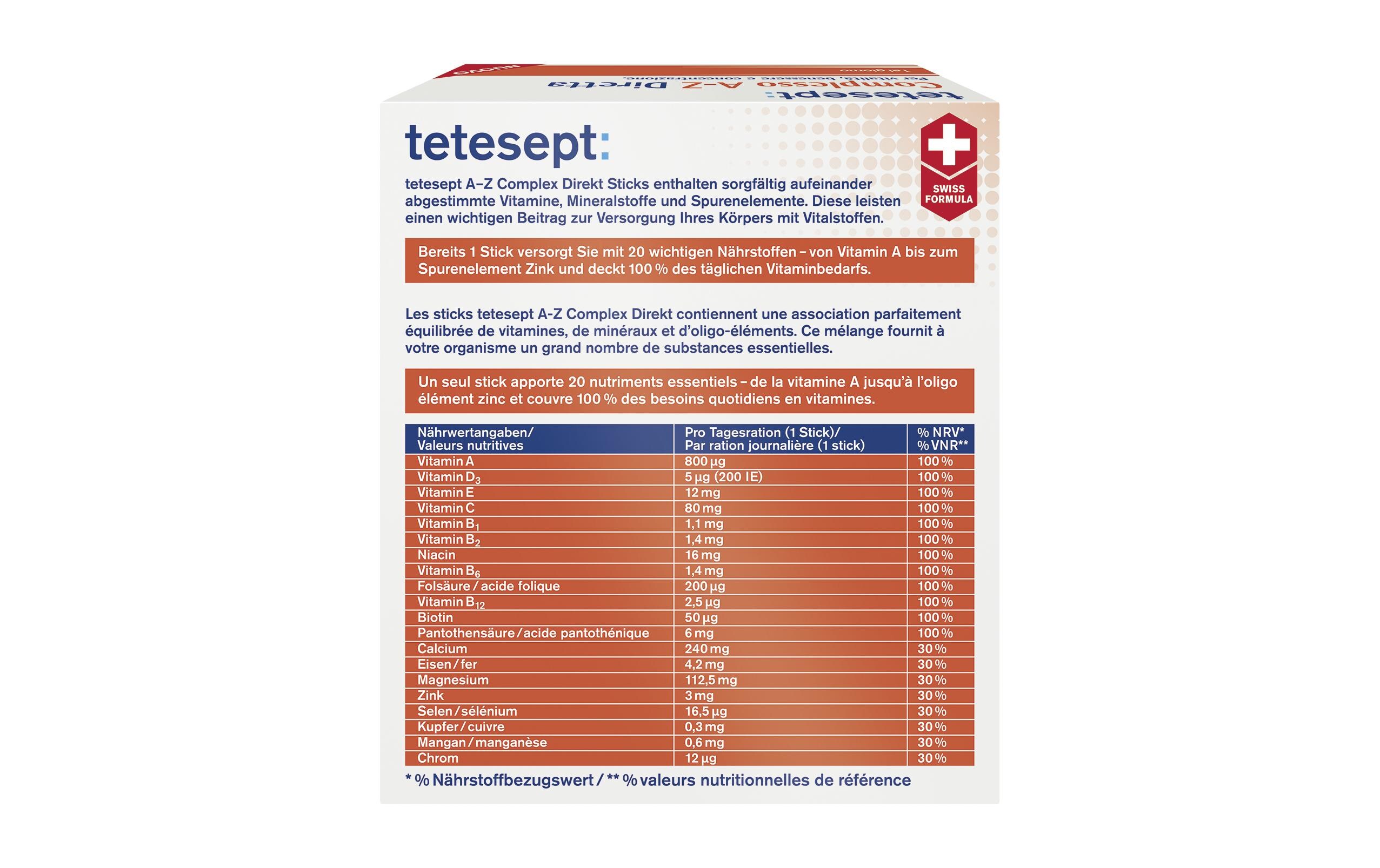 A-Z Complex Direct 20 StückMultivitamin-Sticks