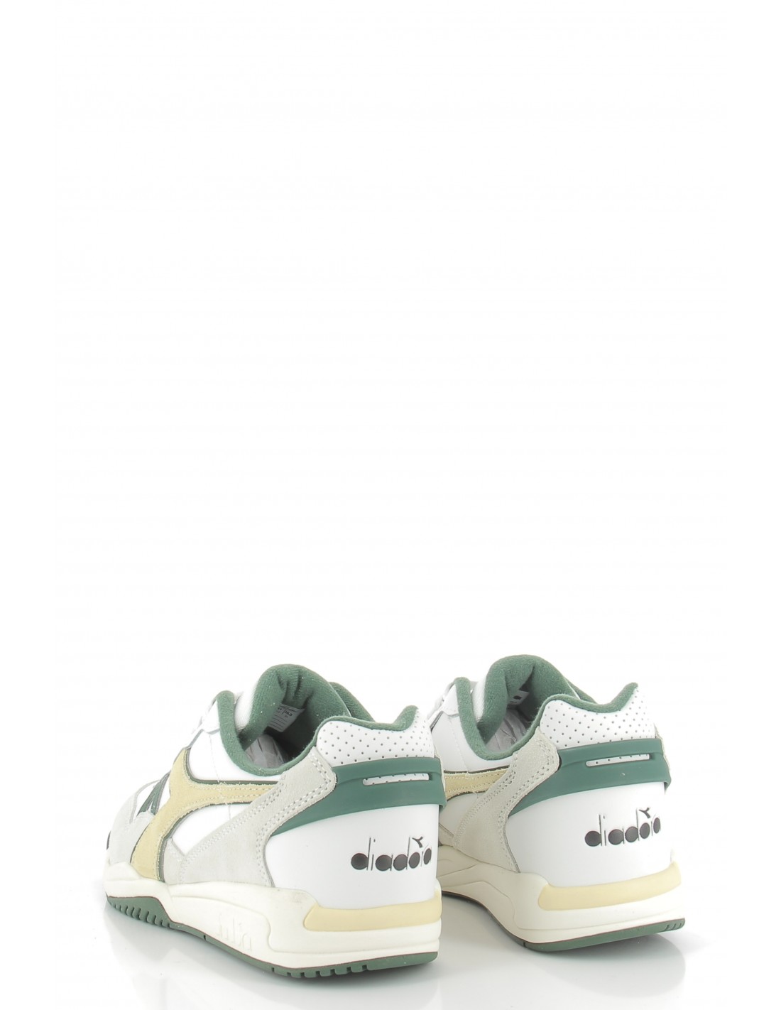 diadora Sneakers homme winner sl cuir blanc/vert/jaune