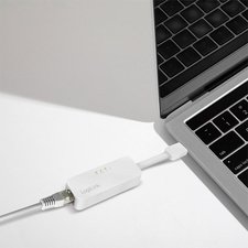 Adaptateur USB 2.0 vers RJ45 Fast Ethernet, blanc