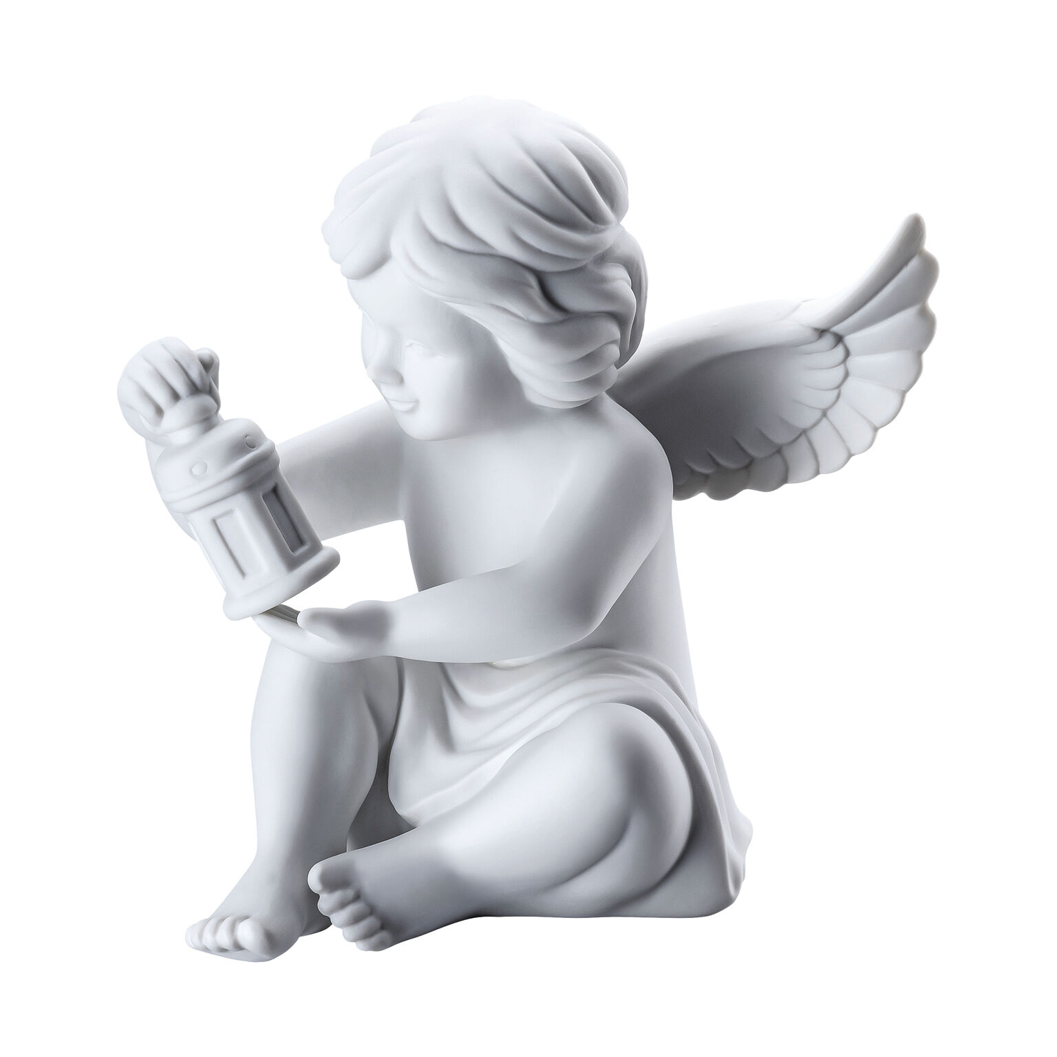 Angels Weiss matt Engel mit Laterne