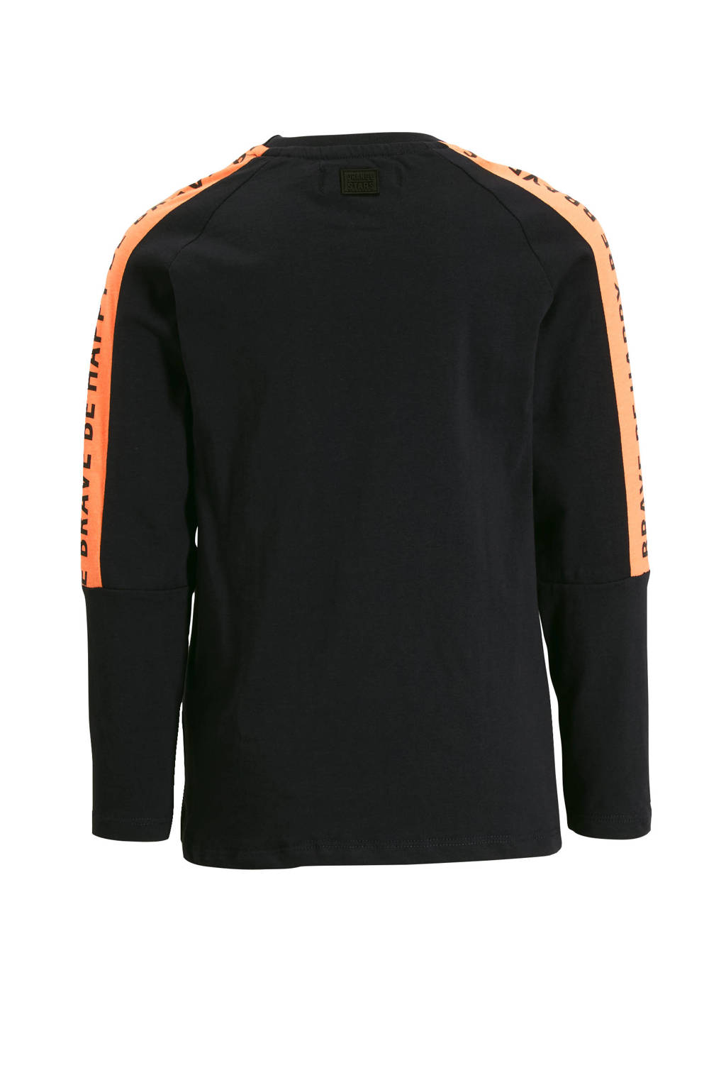 Orange Stars longsleeve Reza met printopdruk donkerblauw