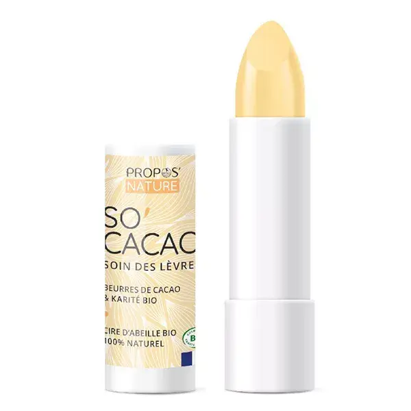 Propos'Nature - So'Cacao Bálsamo Labial Orgânico - Cacau e Karité - 100% Natural - 3,7g