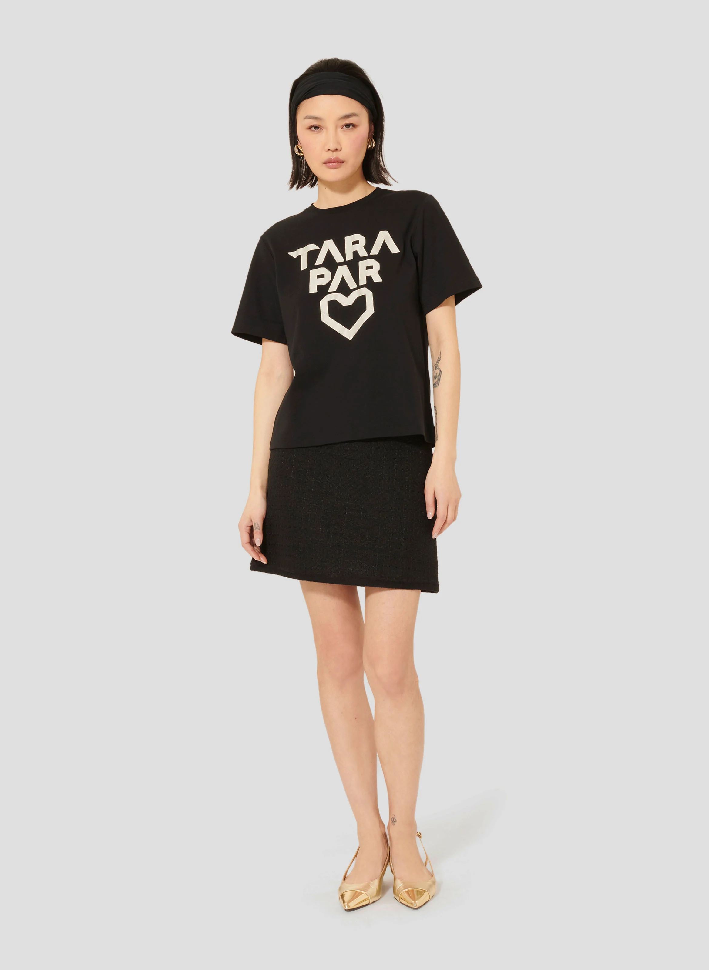 TREFLE - Tee-shirt imprimé en coton| Noir