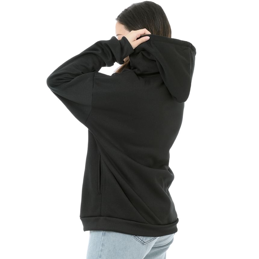 Sensarra - Rib Cage Print Hoodie met Ritssluiting