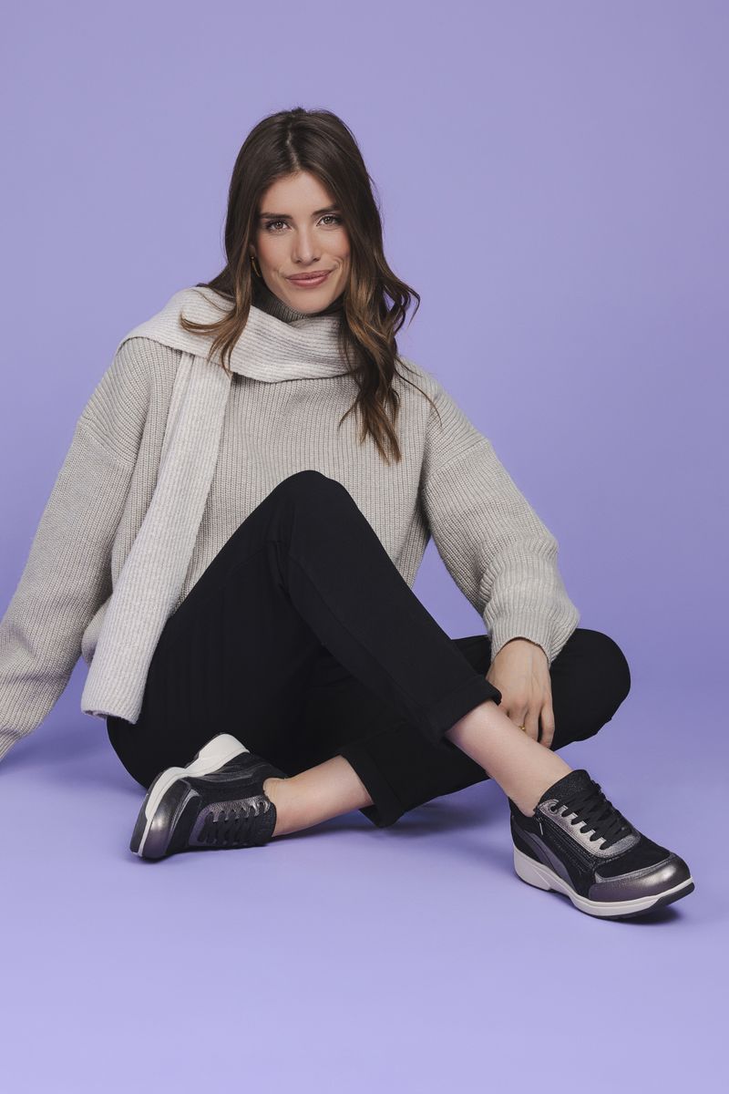 Xsensible Valletta Stretchwalker Sneakers Zilver Dames