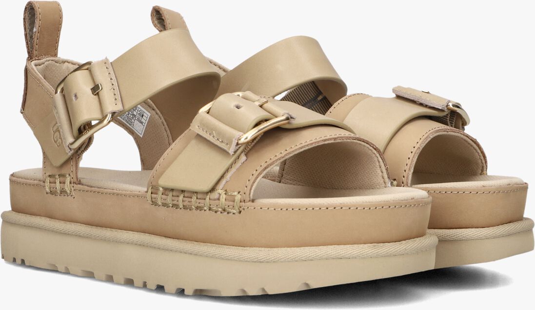 beige ugg platte sandalen w goldenstar villa