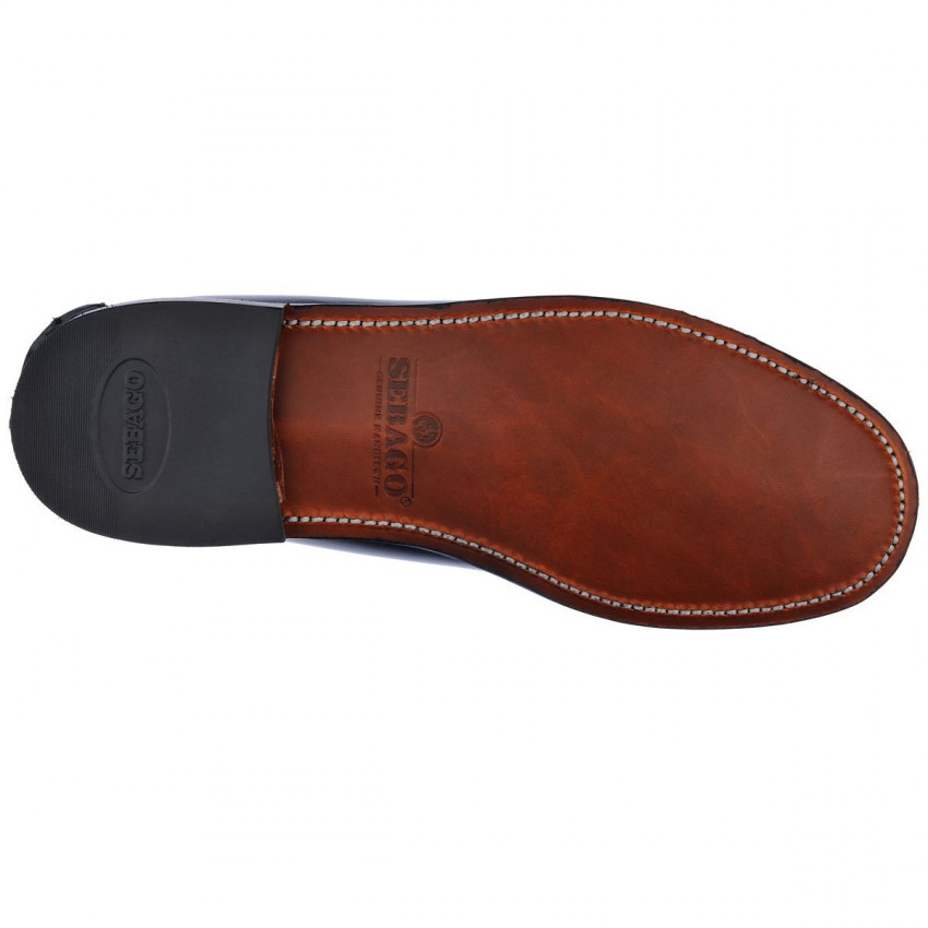 CLASSIC JOE Noir MOCASSIN-Mocassin pour femme en cuir brossé mord décoratif