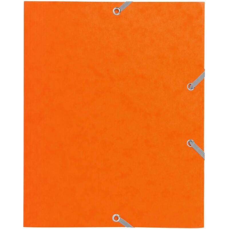 Chemise à élastique 3 rabats carte lustrée 400 gm² - format scolaire 17 x 22 cm