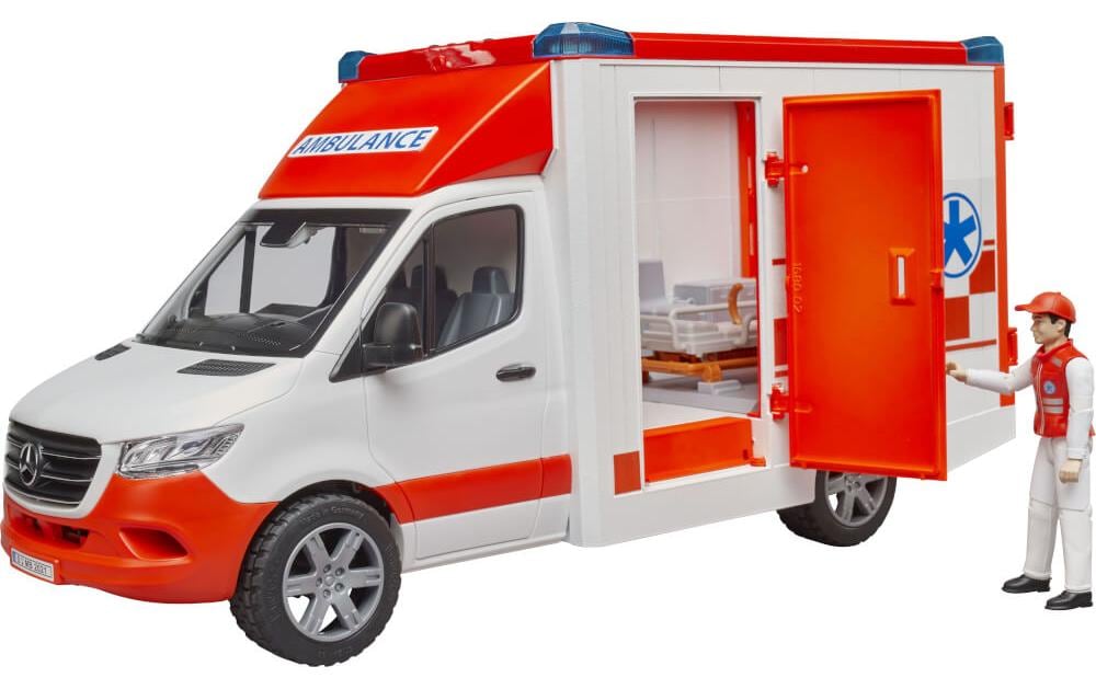 Rettungsfahrzeug MB Sprinter Ambulanz mit FahrerSpielzeug-Ambulanz-Einsatzfahrzeug