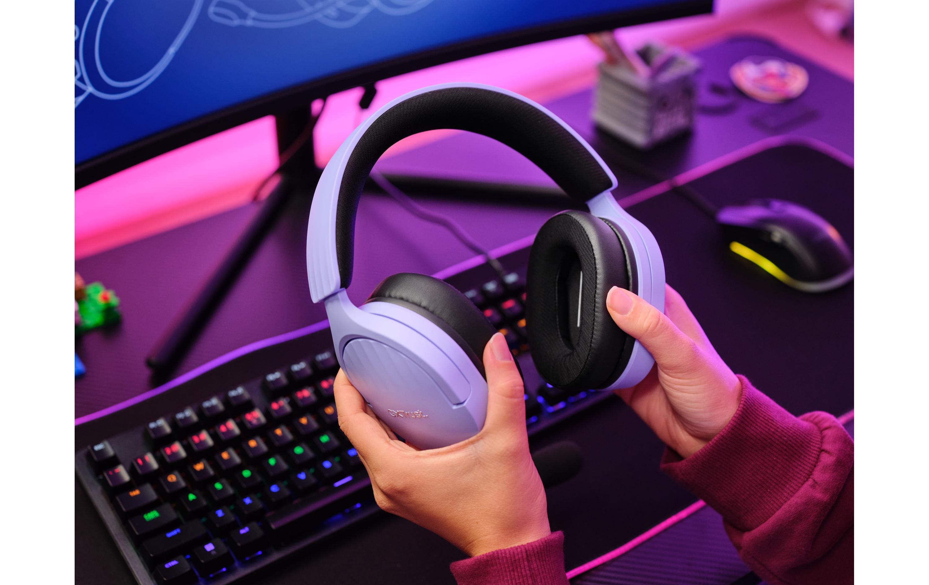 Headset GXT 489P FAYZO Schwarz/ViolettLeistungsstarkes, ohrumschliessendes Gaming-Headset, hergestellt für PC, Laptop und Konsolen